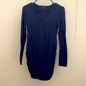 Long sleeve navy maternity shirt